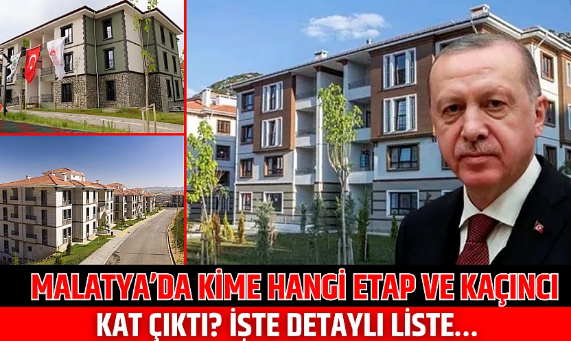 Malatya'da Kime Hangi Etap ve Kaçıncı Kat Çıktı? İşte Detaylı Liste…