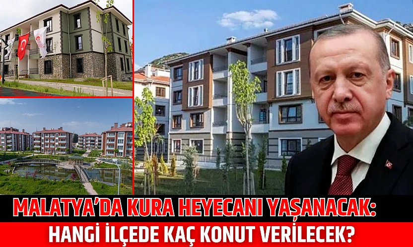 Malatya'da Kura heyecanı Yaşanacak: Hangi ilçede kaç konut verilecek?