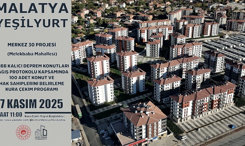 Malatya'da Merkez 30 Projesi kura sonuçları.... Hak sahipleri tam liste…