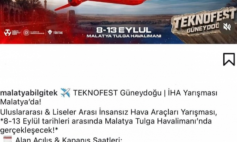 Malatya'da TEKNOFEST heyecanı: İHA yarışının tarihi belli oldu