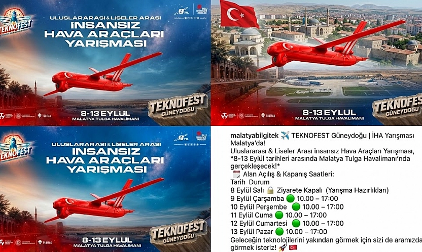 Malatya'da TEKNOFEST heyecanı: İHA yarışının tarihi belli oldu