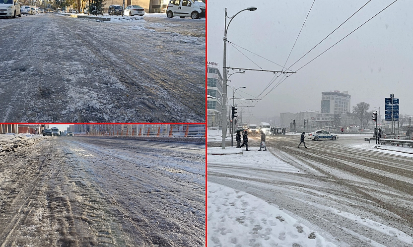 Malatya'da termometreler eksi 17 dereceyi gösterdi! Yollar buz pistine döndü