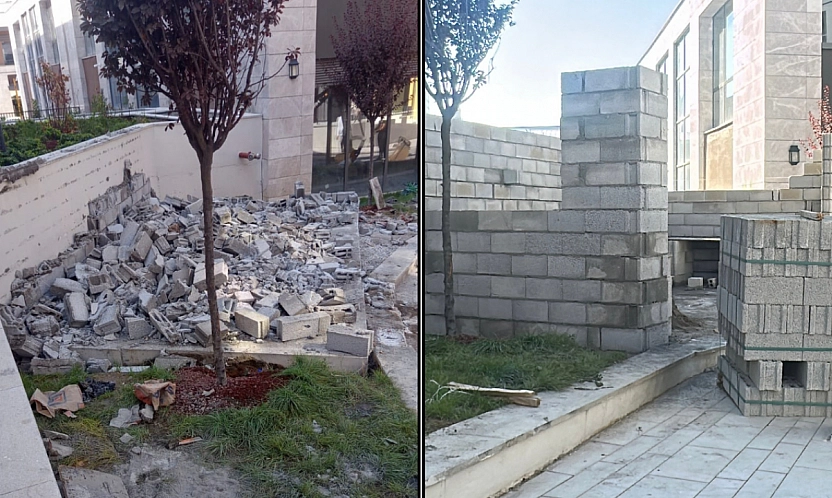Muhtarlık ofisi kaçak değilmiş! Çözümü kaldırımda buldular!