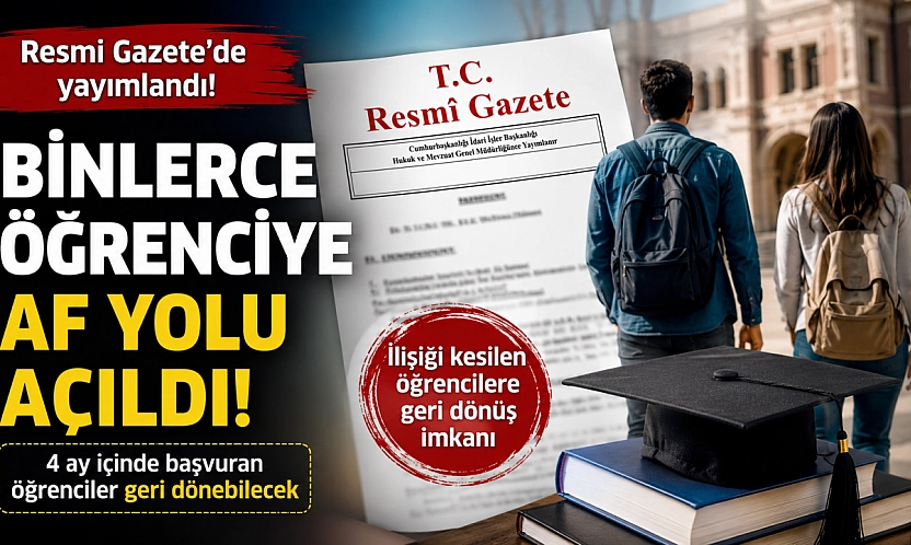 Resmi Gazete'de yayımlandı: Binlerce kişiye af yolu açıldı