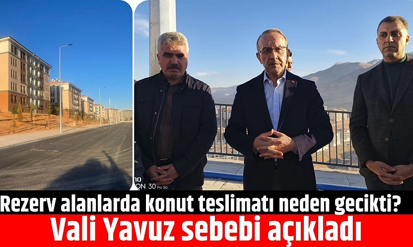 Rezerv alanlarda konut teslimatı neden gecikti? Vali Yavuz sebebi açıkladı