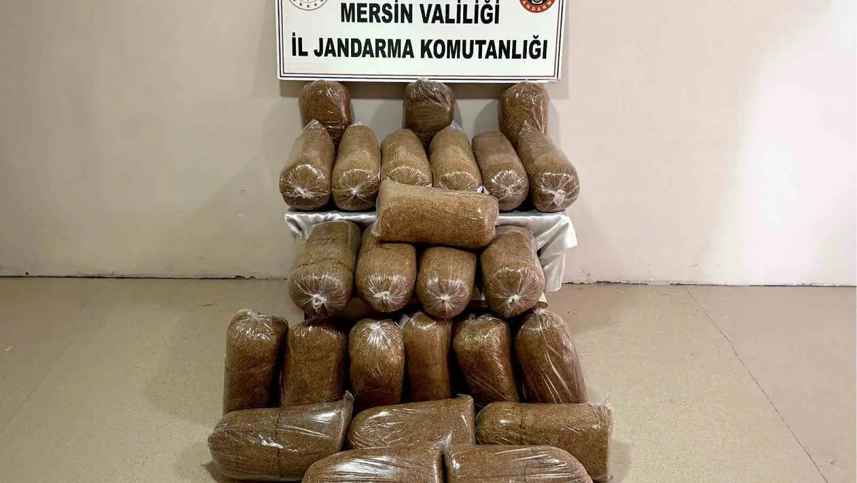Mersin'de 290 kilo kaçak tütün ele geçirildi
