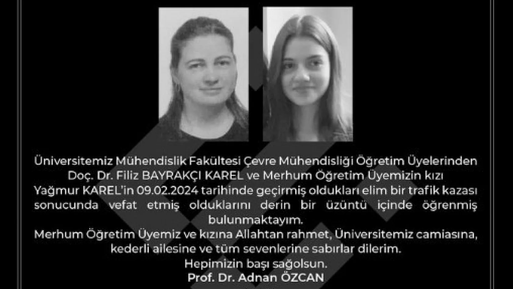 Eskişehir Teknik Üniversitesin'den acı haber