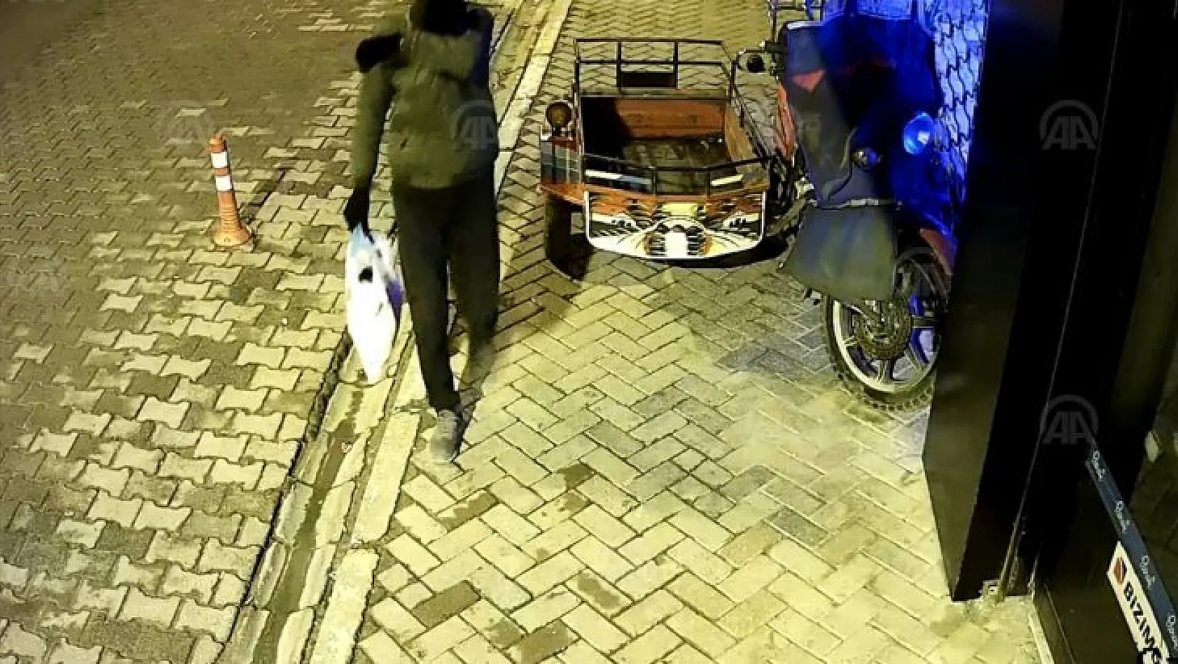 Hırsızlar güvenlik kamerasına yansıdı