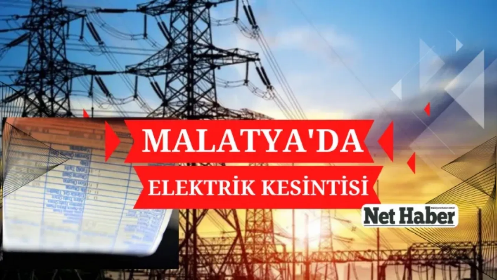 Malatya'da elektrik kesintisi