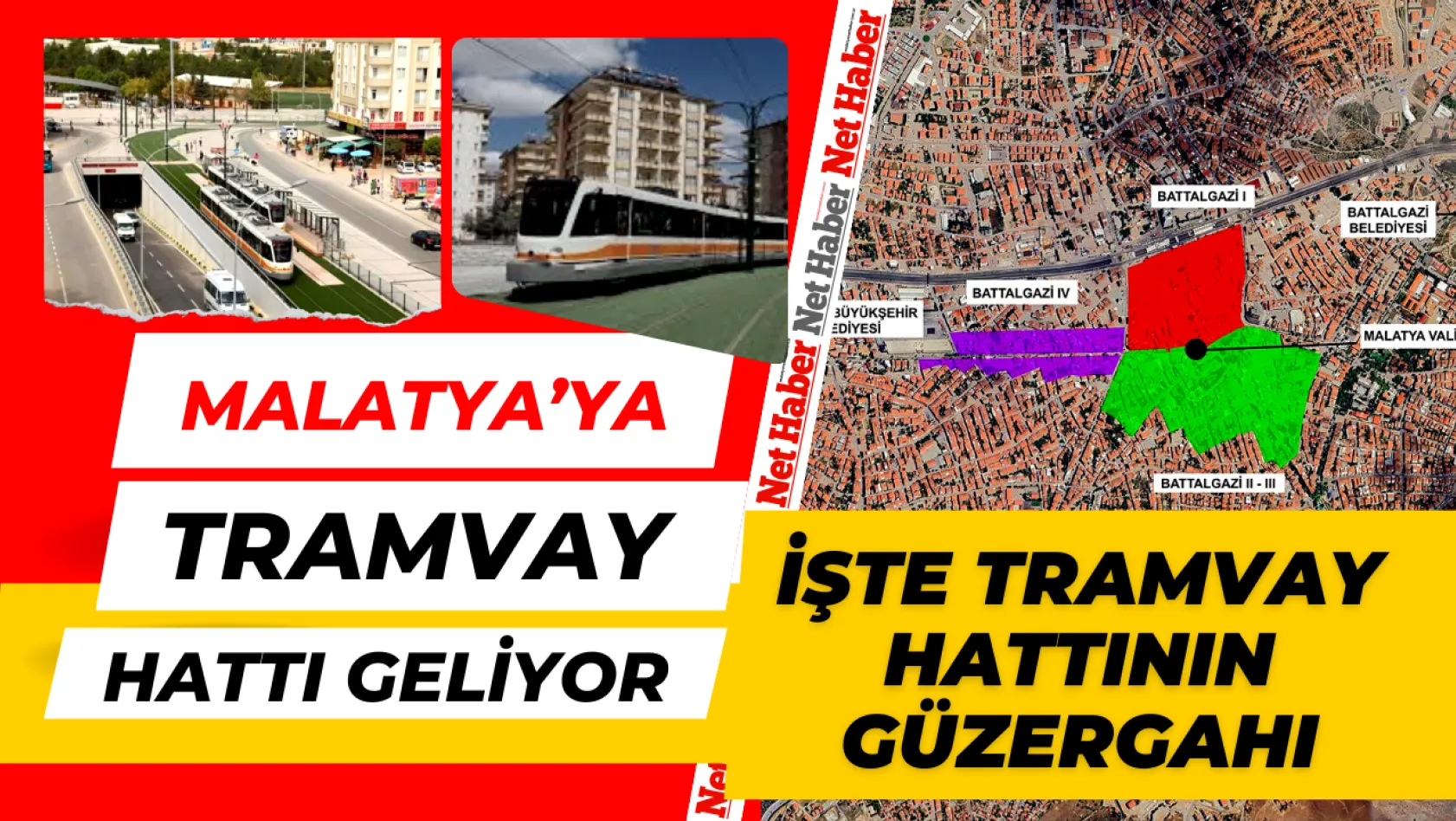 Malatya'ya tramvay hattı geliyor! İşte tramvay hattının güzergahı