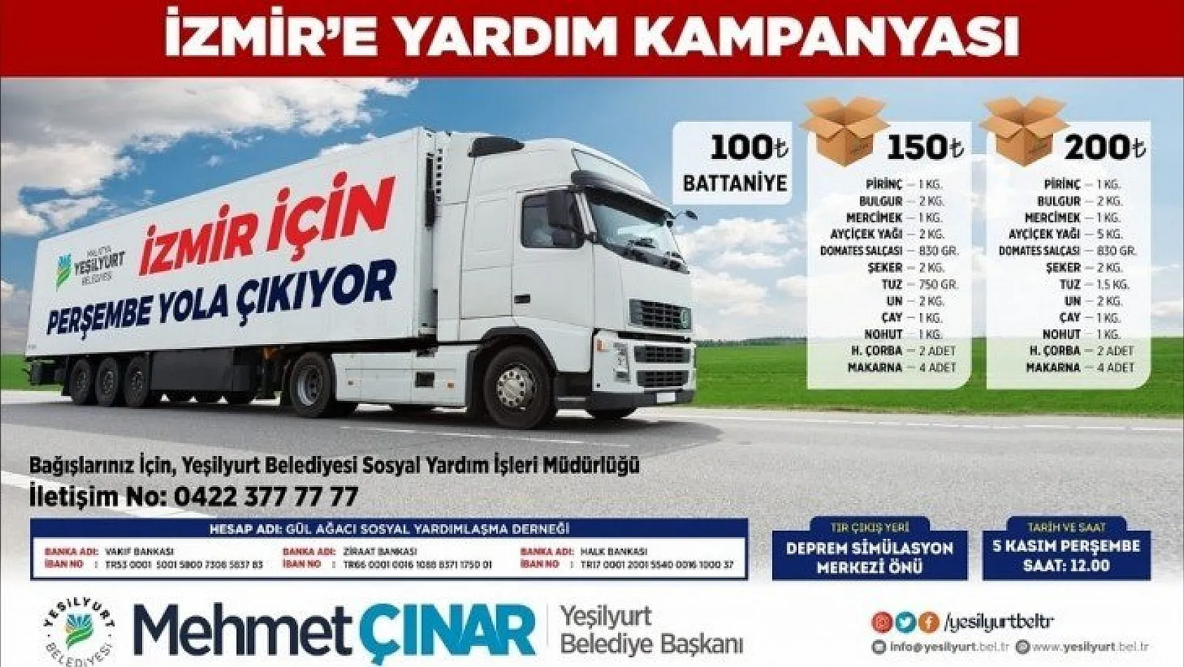 İzmir'e yardım kampanyası