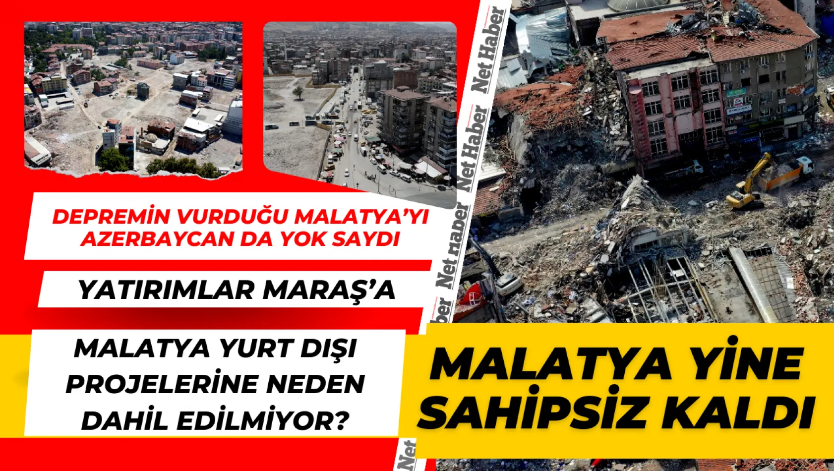 Depremin vurduğu Malatya'yı Azerbaycan da yok saydı! Malatya yine sahipsiz kaldı