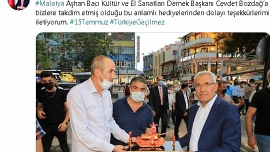 Güder'e anlamlı hediye