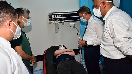 Kazazedeleri ziyaret etti