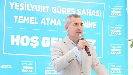 Güreş sahasının temeli atıldı