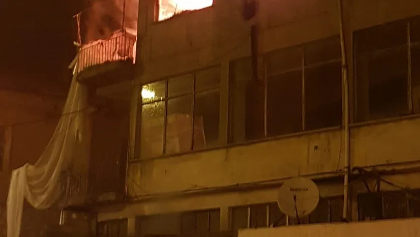 Hekimhan'da mutfak tüpü patladı