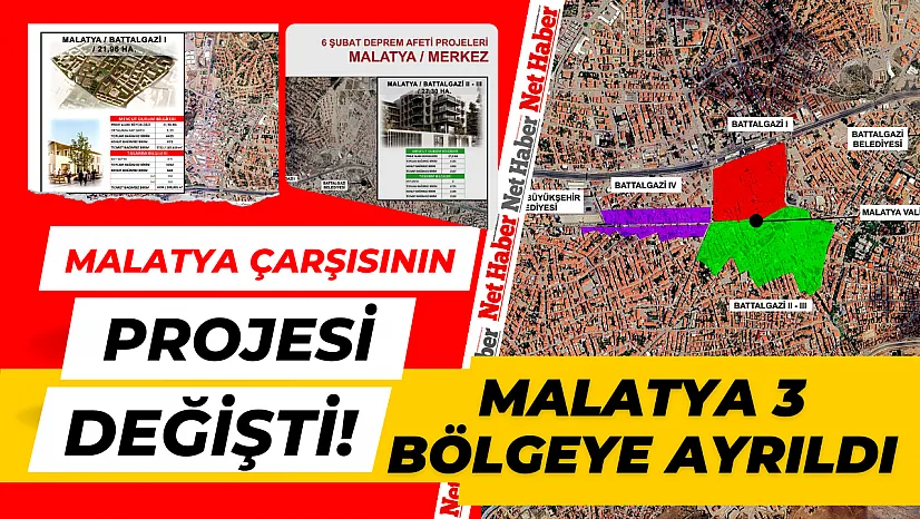 Malatya Çarşısının projesi değişti! Malatya 3 bölgeye ayrıldı