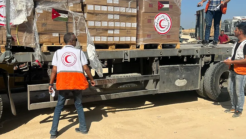 Refah Sınır Kapısı'na 5. yardım konvoyu ulaştı